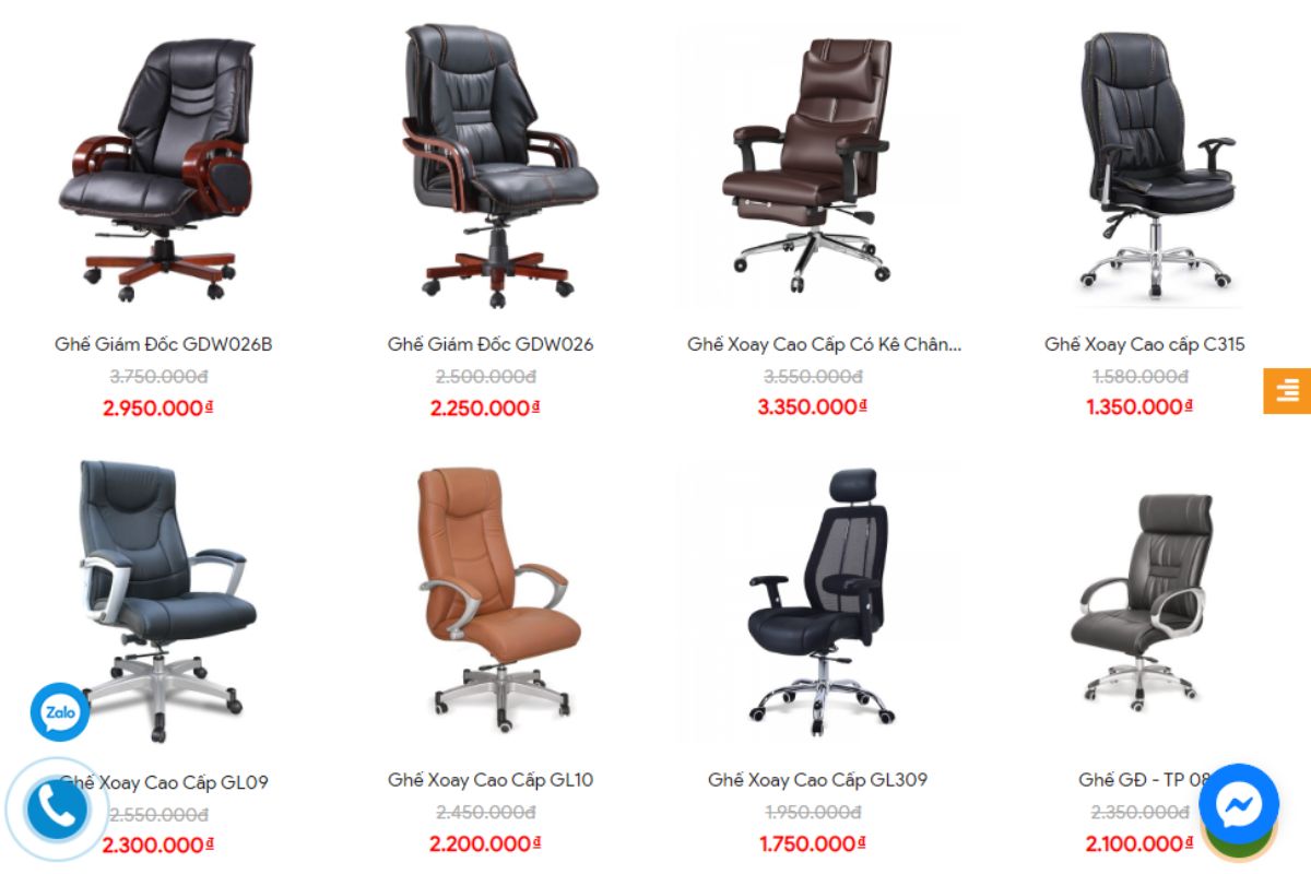 Nội thất Thái Bình Dương - Địa chỉ mua ghế giám đốc quận Nam Từ Liêm giá tốt