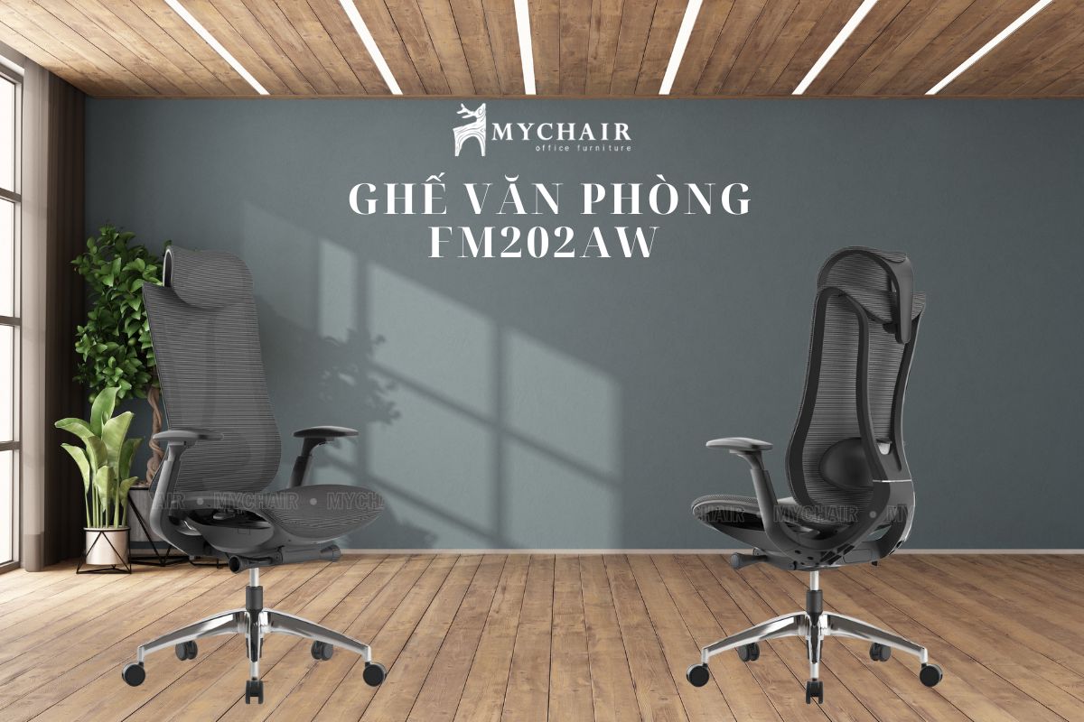 Ghế công thái học gaming lưới nỉ cao cấp FM202AW