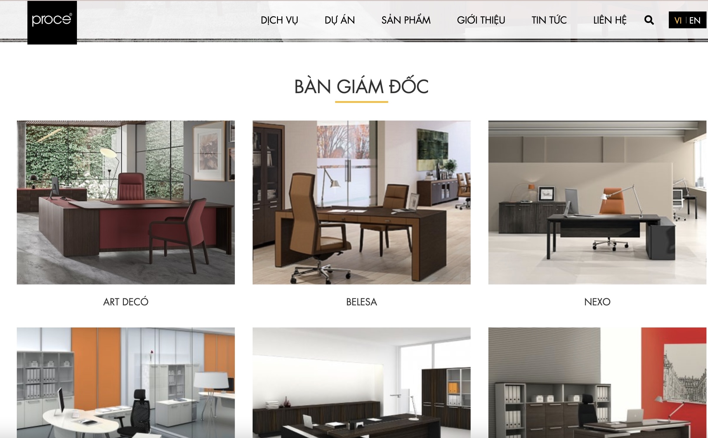 Nội thất Proce - Địa chỉ mua bàn giám đốc quận 2 chất lượng cao