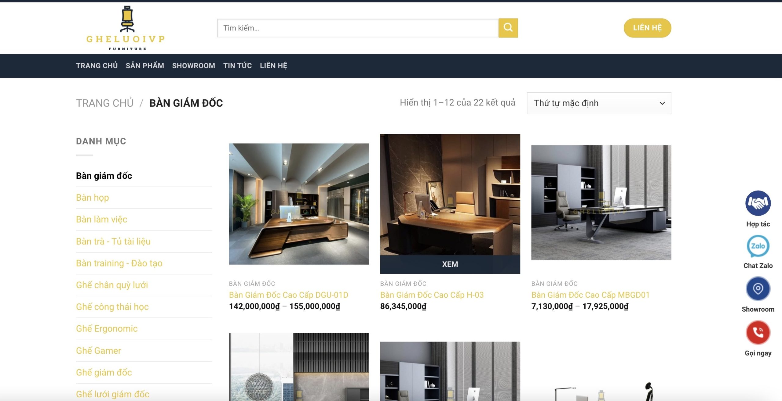 GHELUOIVANPHONG - Địa chỉ mua bàn giám đốc quận 2 uy tín