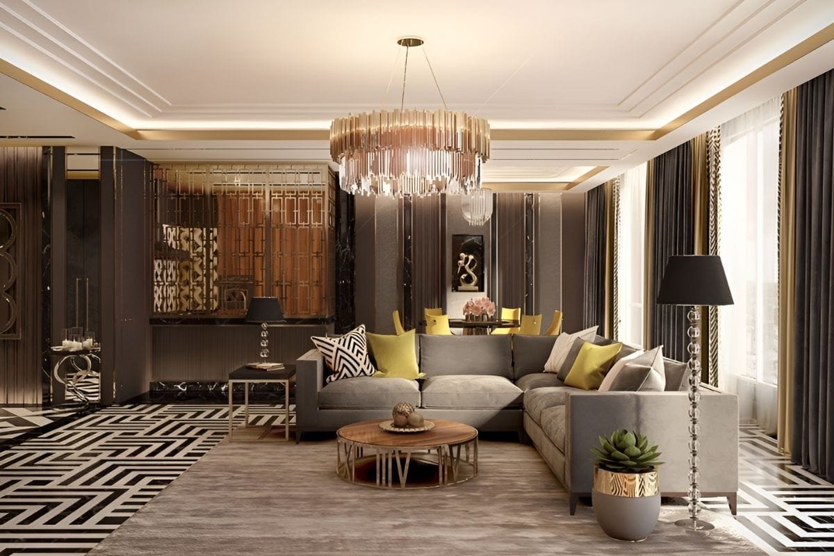 Ánh sáng trong phong cách thiết kế nội thất phòng giám đốc phong cách Art Deco