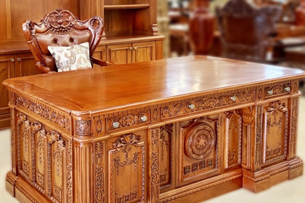 Bàn giám đốc gỗ hương đá