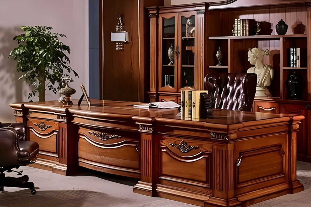 Bàn giám đốc gỗ óc chó độc đáo