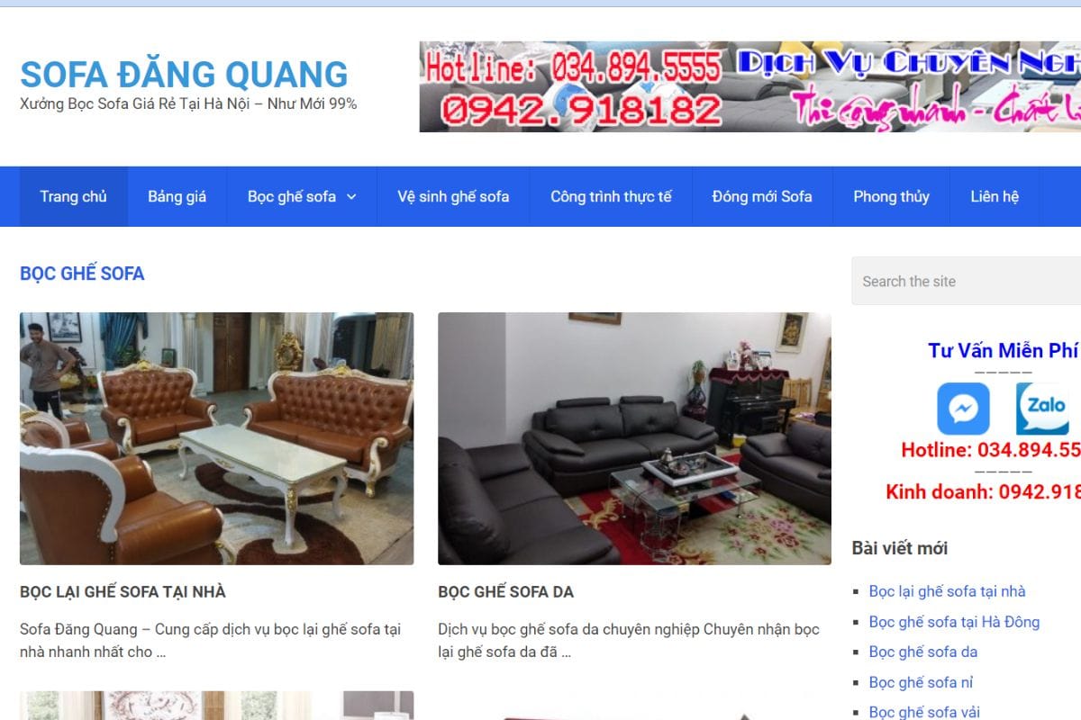 Sofa Đăng Quang - Địa chỉ bọc ghế giám đốc tại Hà Nội