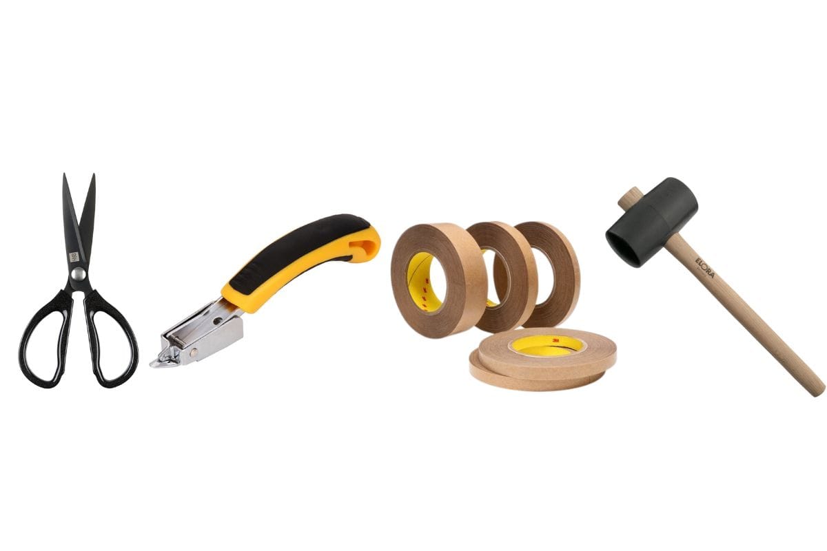 Chuẩn bị dụng cụ thay đệm ghế giám đốc 