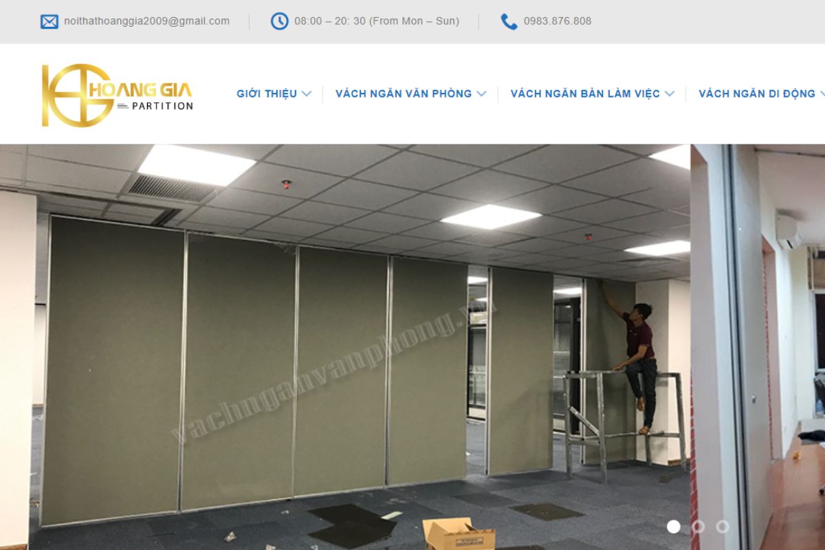 Nội thất Hoàng Gia cung cấp vách ngăn phòng họp uy tín