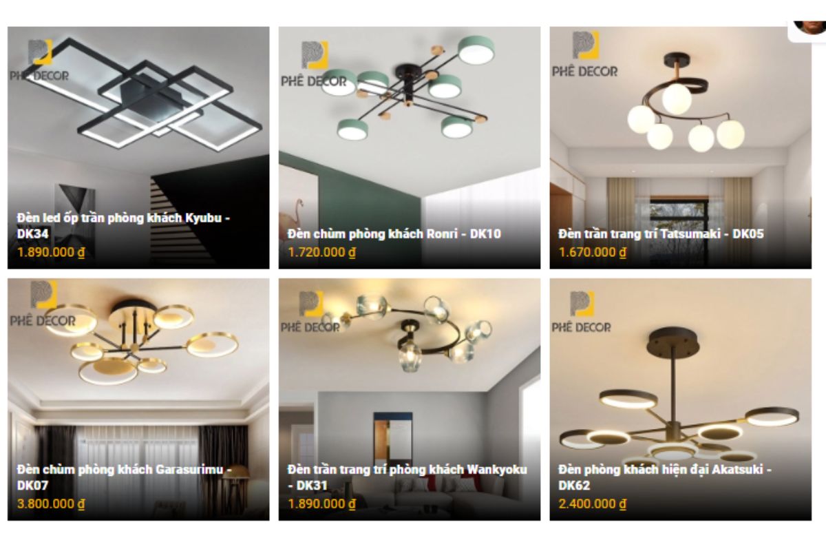 Đèn trang trí Phê Decor - Cửa hàng bán đèn phòng họp đa dạng mẫu mã