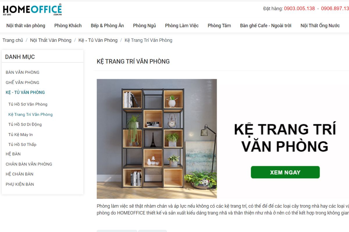 HomeOffice - Địa chỉ mua kệ trang trí phòng họp
