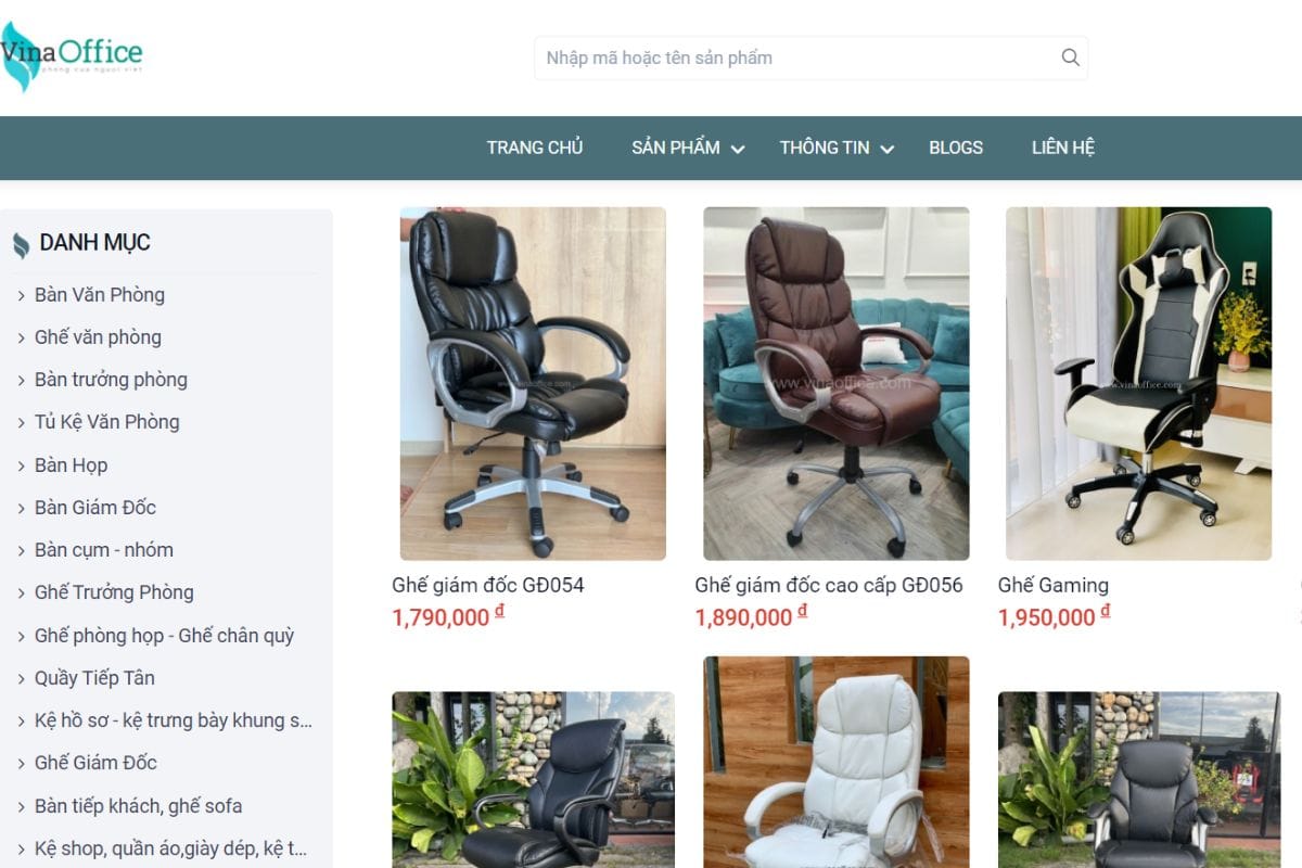 Công ty Vina Office - Địa chỉ mua ghế giám đốc cao cấp Cần Thơ chất lượng