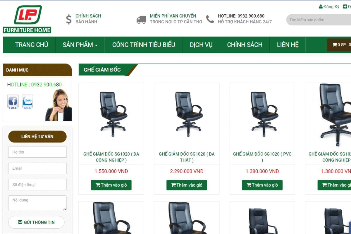 Công ty Lợi Phát - Địa chỉ mua ghế giám đốc cao cấp Cần Thơ chất lượng