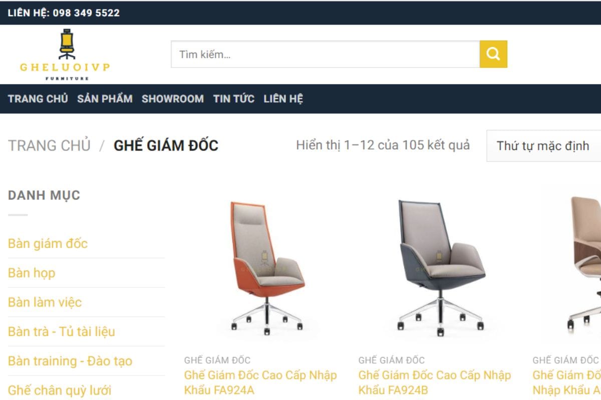GHELUOIVANPHONG - Địa chỉ mua ghế giám đốc quận 5 uy tín