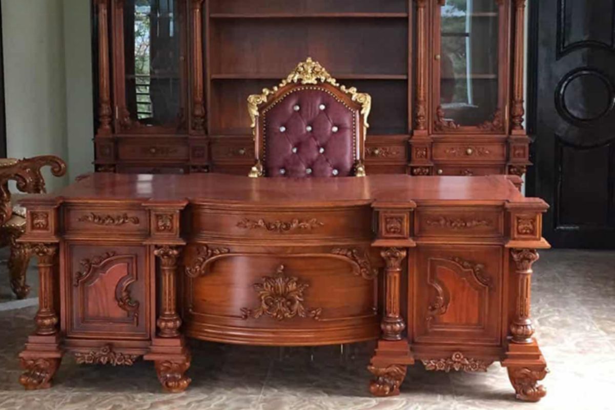 Giá bàn giám đốc gỗ gõ đỏ