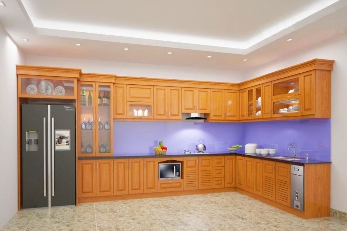 Tủ bếp gỗ xoan đào cao cấp