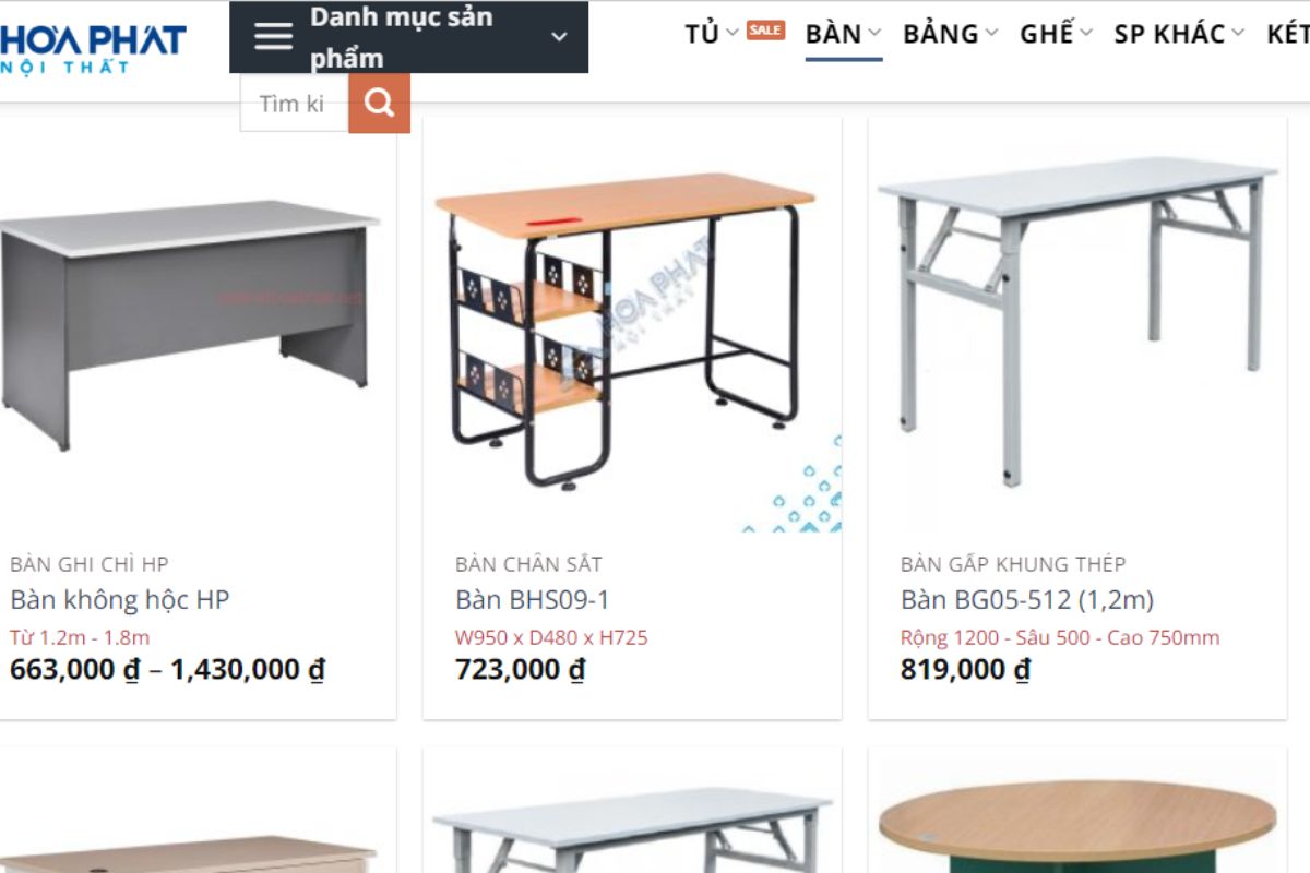 Nội thất Hòa Phát - Địa chỉ mua bàn giám đốc tại TP Vinh, Nghệ An