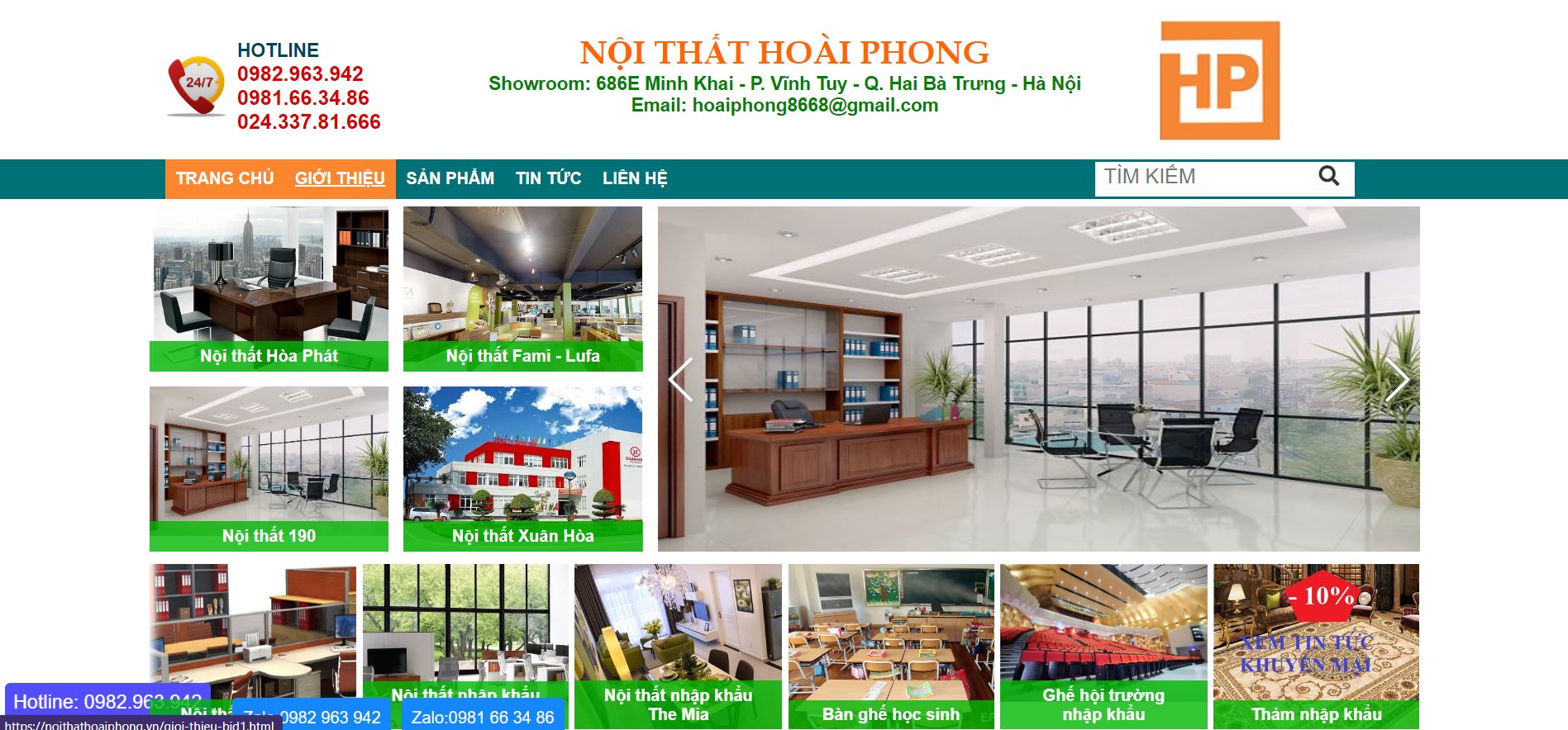 Nội thất Hoài Phong - Địa chỉ mua ghế giám đốc quận Hai Bà Trưng giá tốt