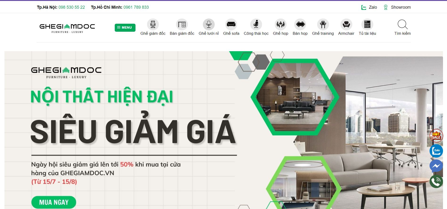 GHEGIAMDOC - Địa chỉ mua ghế giám đốc quận hai bà trưng uy tín