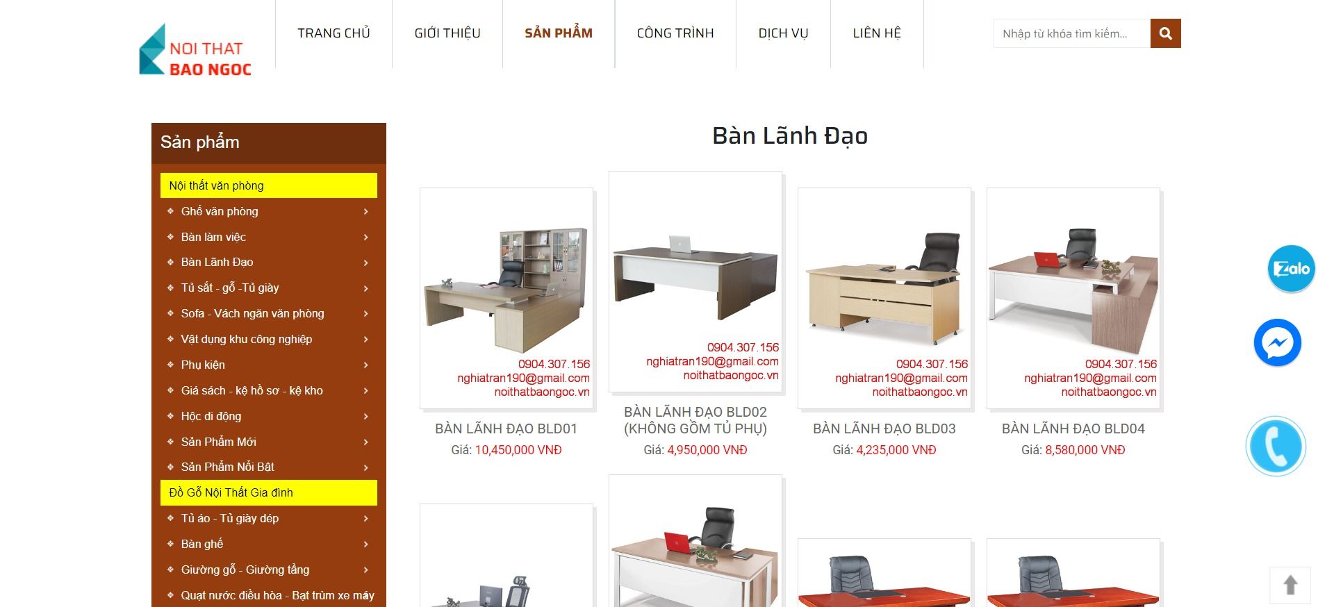 Nội thất Bảo Ngọc - Địa chỉ mua bàn giám đốc quận 7 uy tín