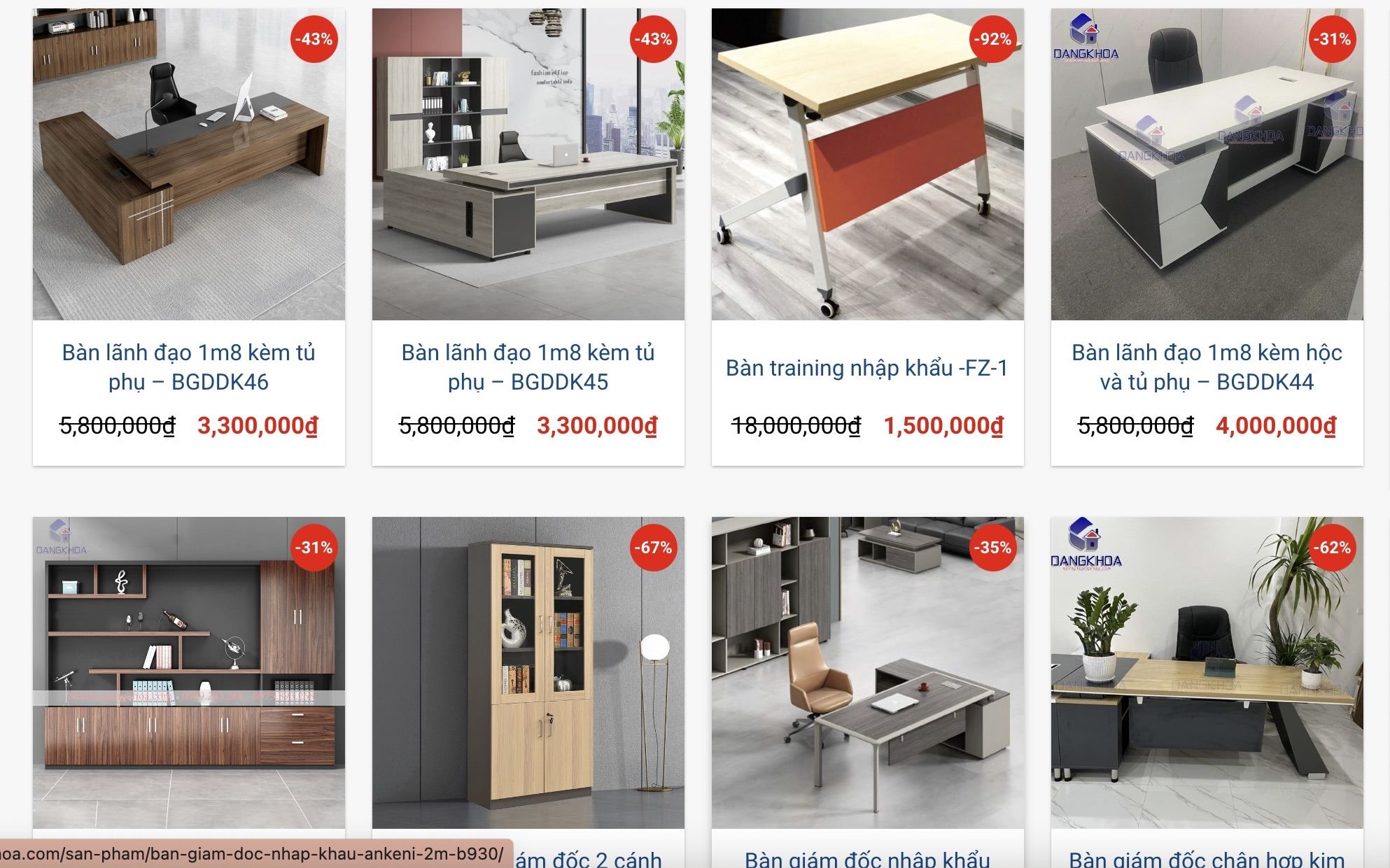 Nội thất Đăng Khoa - Địa chỉ mua bàn giám đốc quận 12