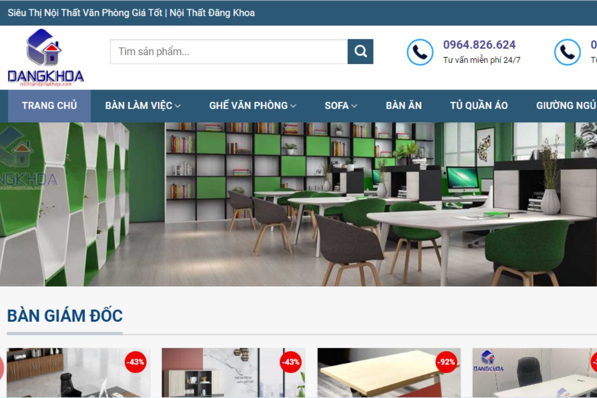 Nội thất Đăng Khoa - Địa chỉ mua bàn giám đốc tại TP Vinh uy tín