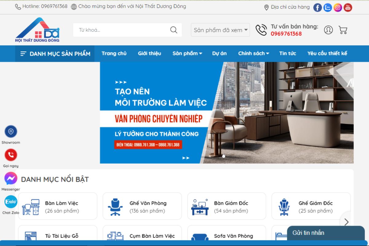Nội thất dương đông - Địa chỉ mua bàn giám đốc quận Nam Từ Liêm uy tín