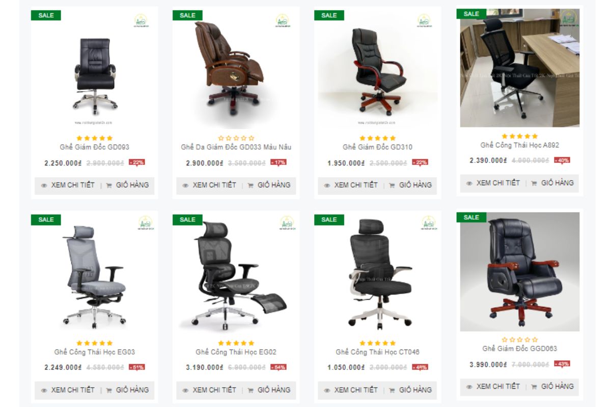 Nội thất Giá Tốt 2K - Địa chỉ mua ghế giám đốc quận Hà Đông giá rẻ