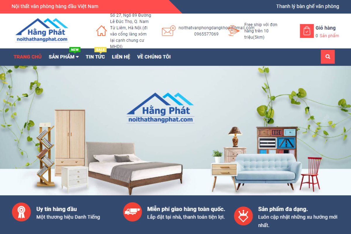Nội thất Hằng Phát - Địa chỉ mua bàn giám đốc quận Hà Đông uy tín