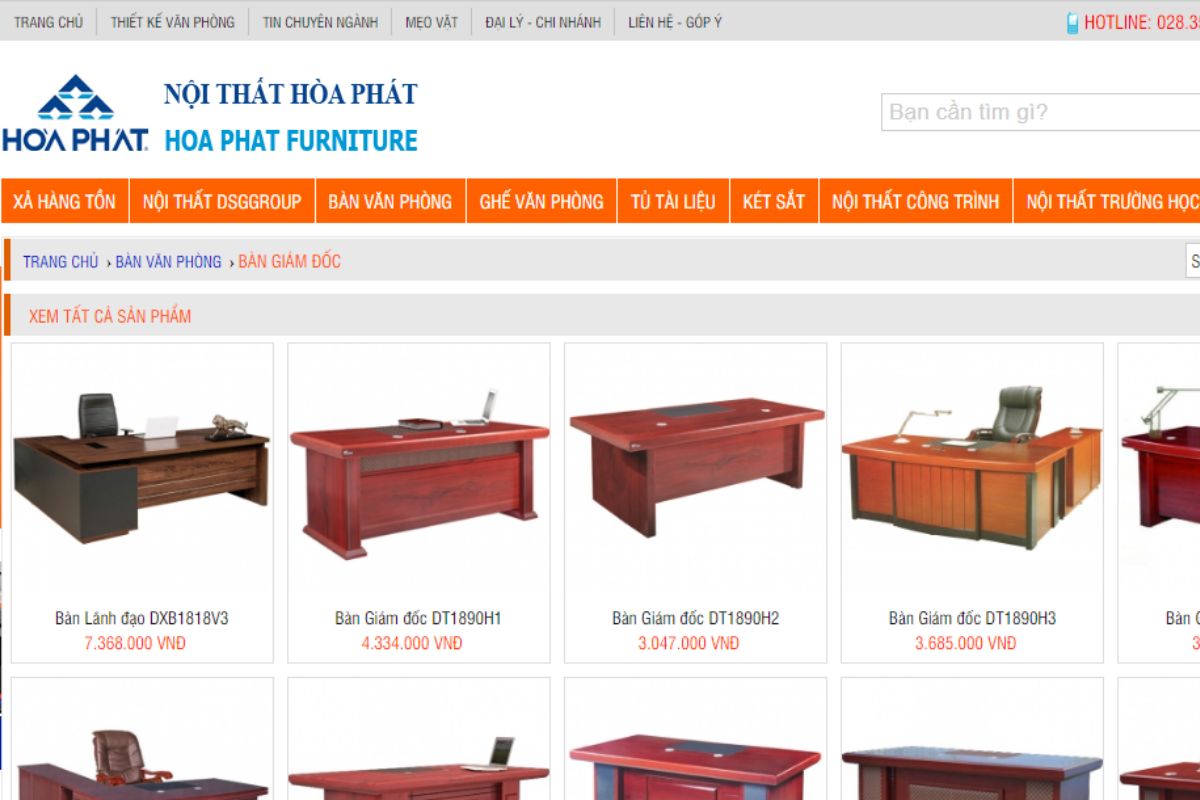 Nội thất Hòa Phát - Địa chỉ mua bàn giám đốc quận 1 uy tín