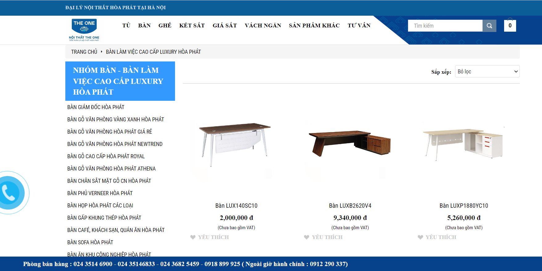 Nội thất Hòa Phát - Địa chỉ mua bàn giám đốc quận Đống Đa uy tín