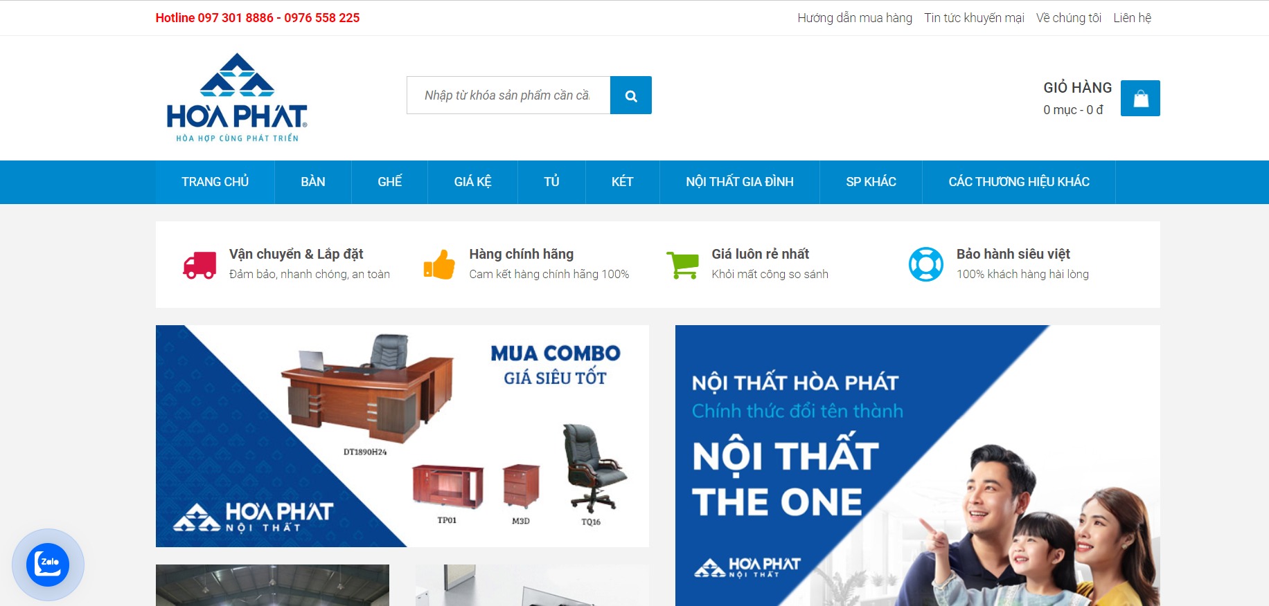 Nội thất Hòa Phát - Địa chỉ mua bàn giám đốc quận Hai Bà Trưng giá rẻ