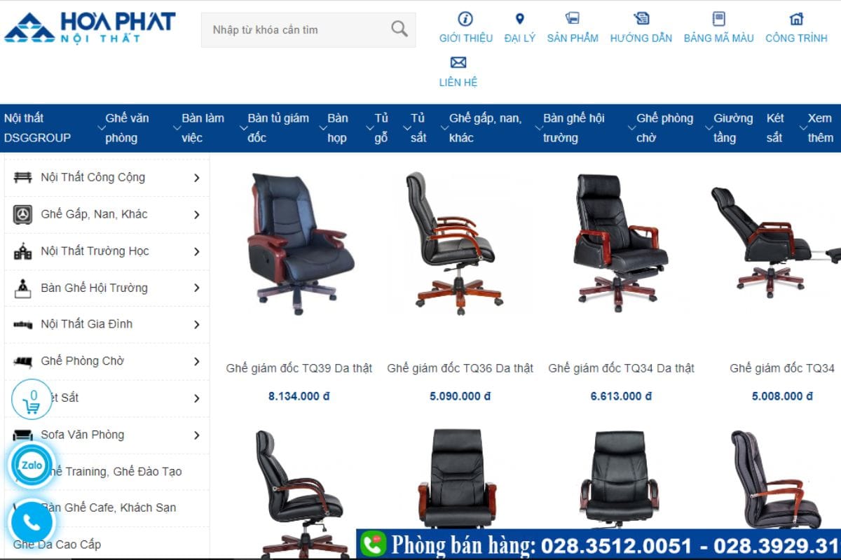 Nội thất Hòa Phát - Địa chỉ mua ghế giám đốc quận 3 uy tín