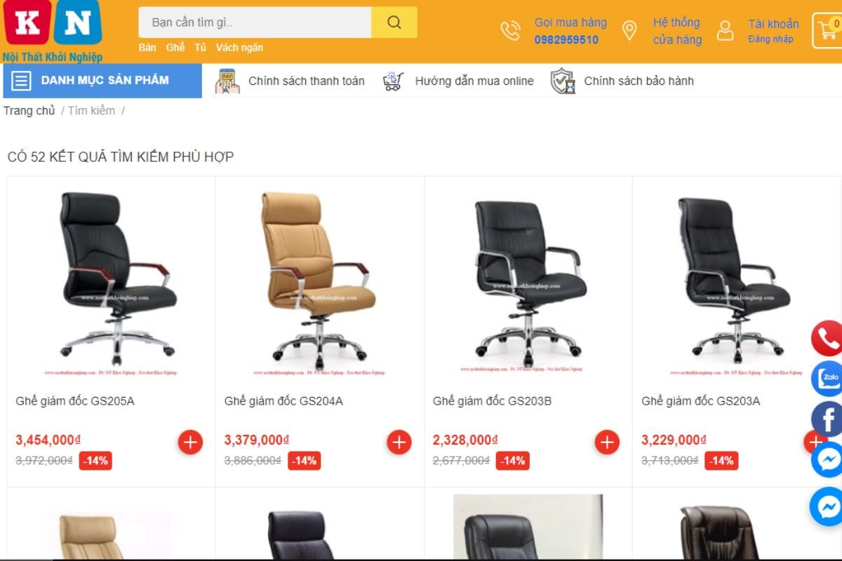 Nội thất Khởi Nghiệp - Địa chỉ mua ghế giám đốc quận 3 uy tín