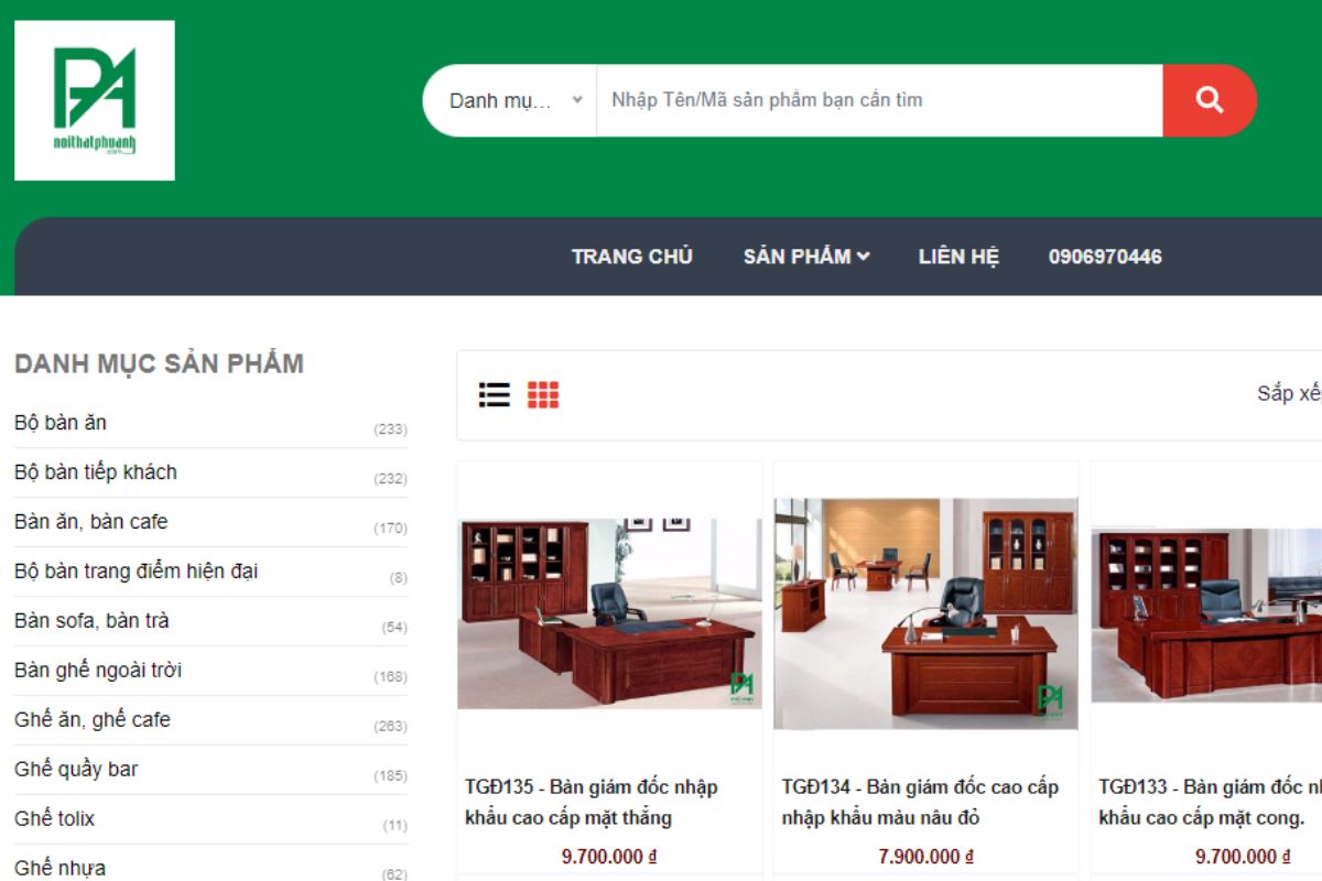 Nội thất Phú Anh - Địa chỉ mua bàn giám đốc quận 1 uy tín