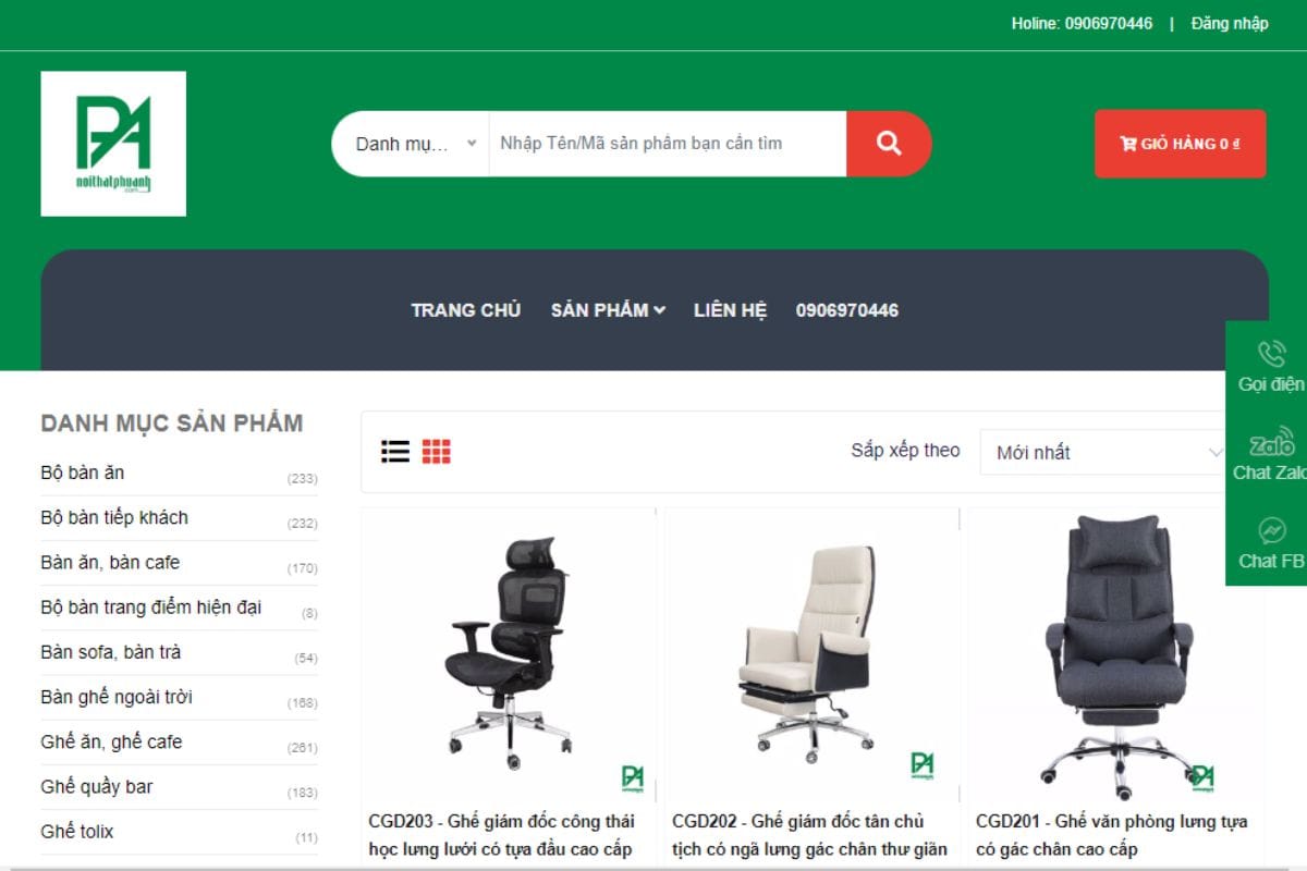 Nội thất Phú Anh - Địa chỉ mua ghế giám đốc quận 1 uy tín