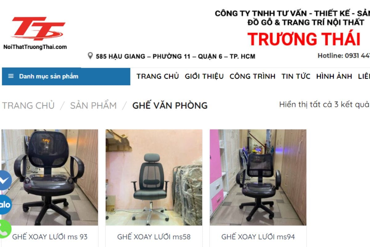 Nội thất Trương Thái - Địa chỉ mua ghế giám đốc quận 6 uy tín