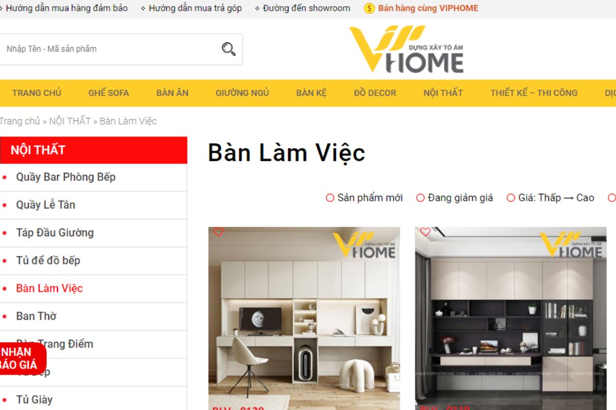 Nội thất VIP HOME - Địa chỉ mua bàn giám đốc quận Đống Đa chất lượng
