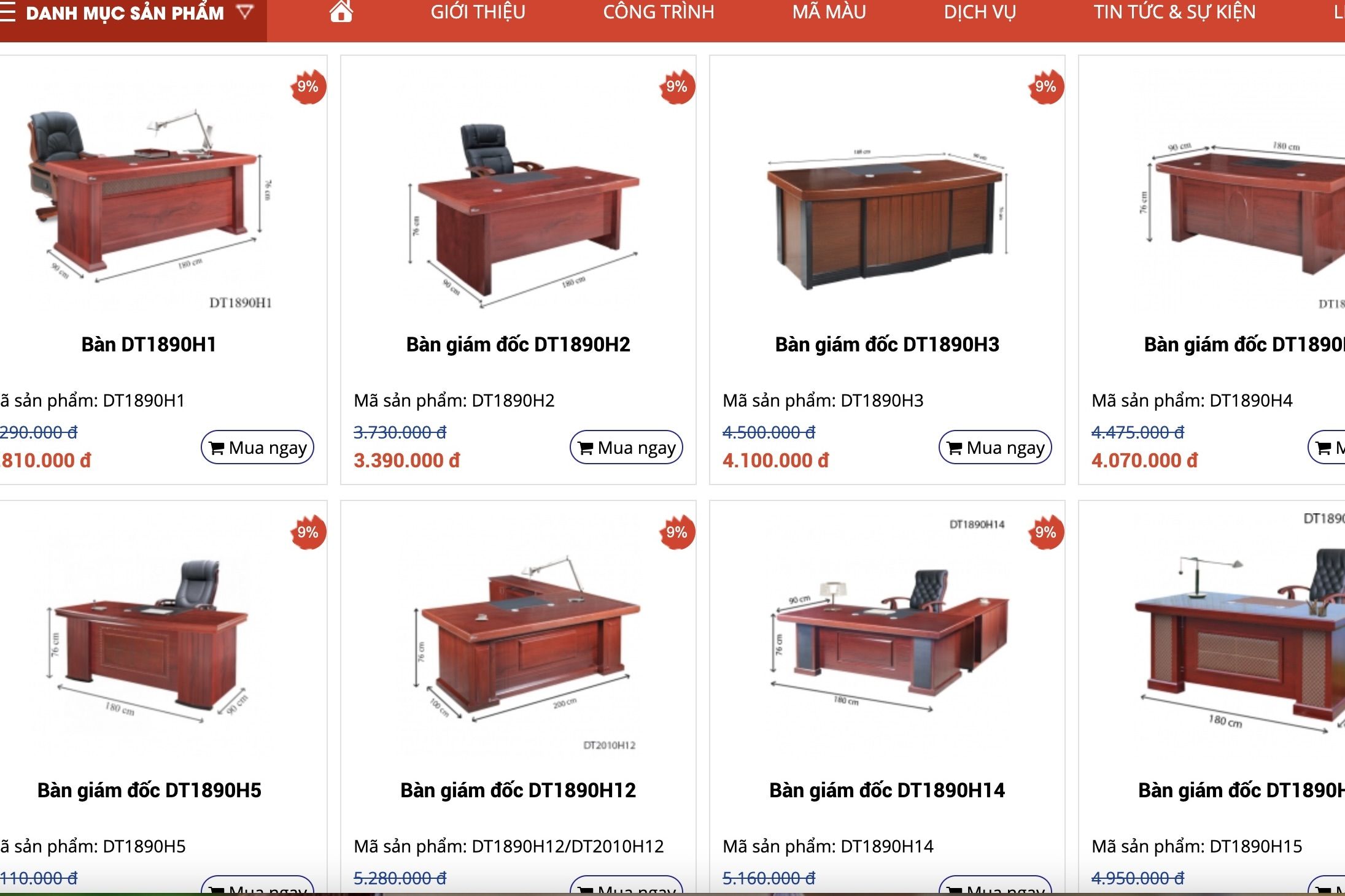 Nội thất Vương Anh - Địa chỉ mua bàn giám đốc quận 12 uy tín