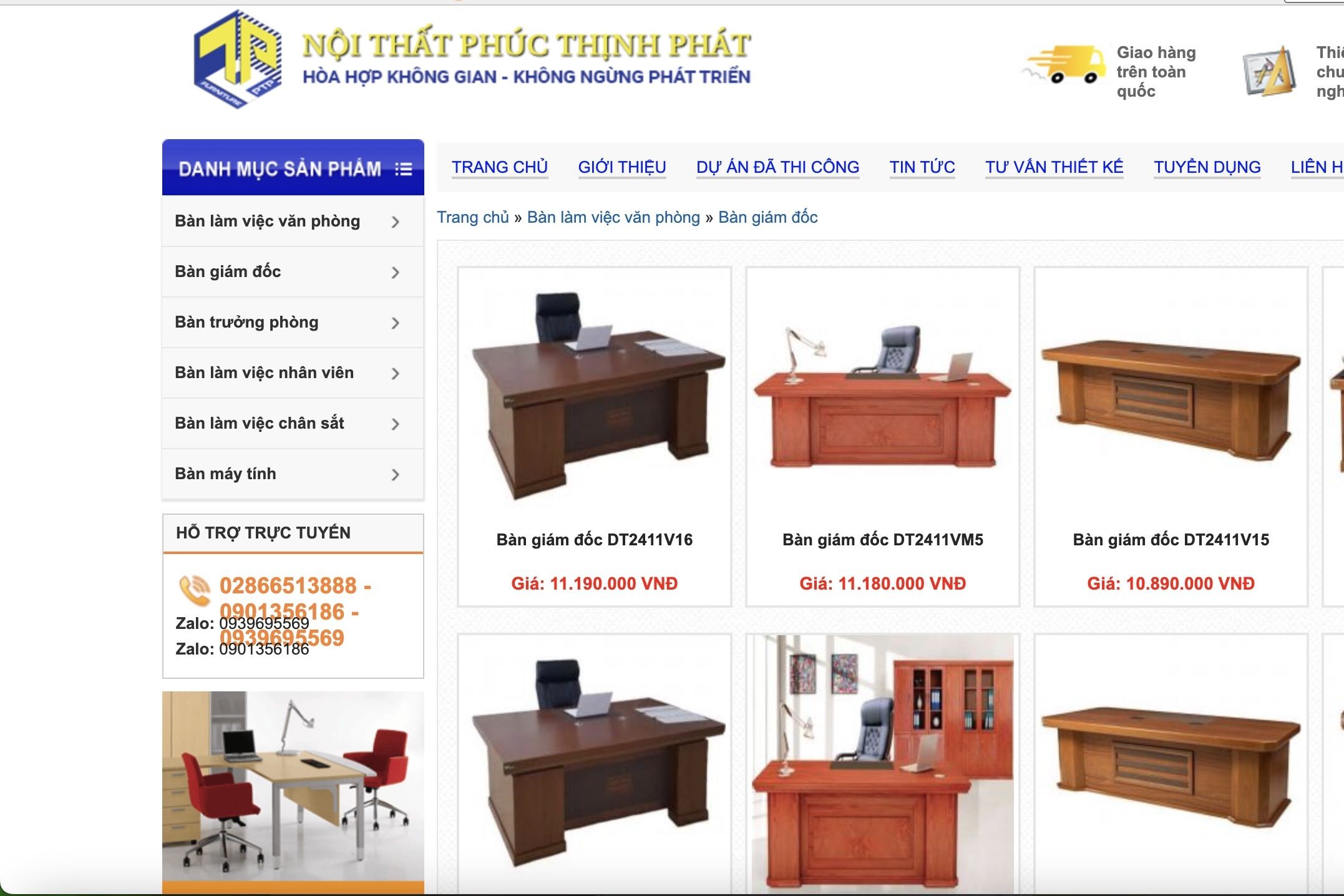 Nội thất Phúc Thịnh Phát - Địa chỉ mua bàn giám đốc quận Bình Thạnh giá rẻ