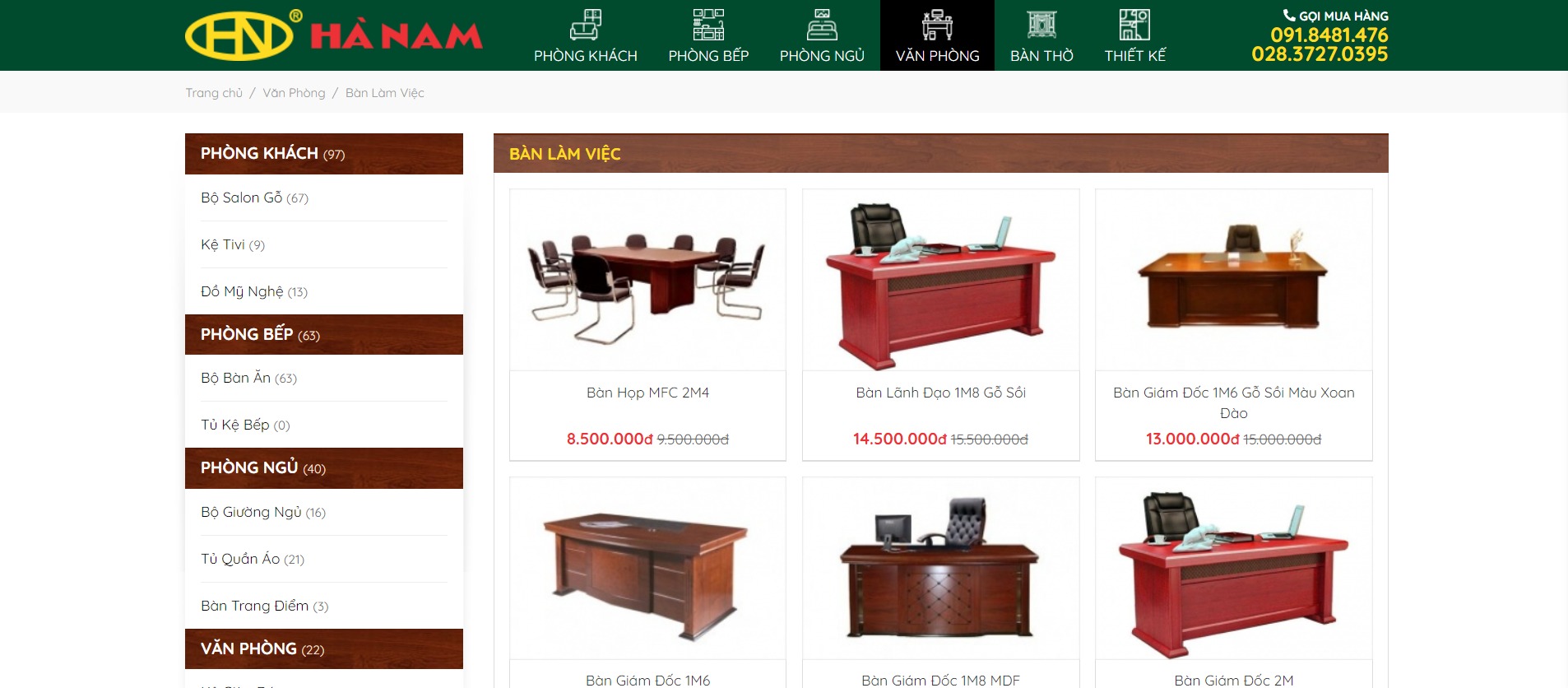 Siêu thị nội thất Hà Nam - Địa chỉ mua bàn giám đốc quận Thủ Đức giá tốt