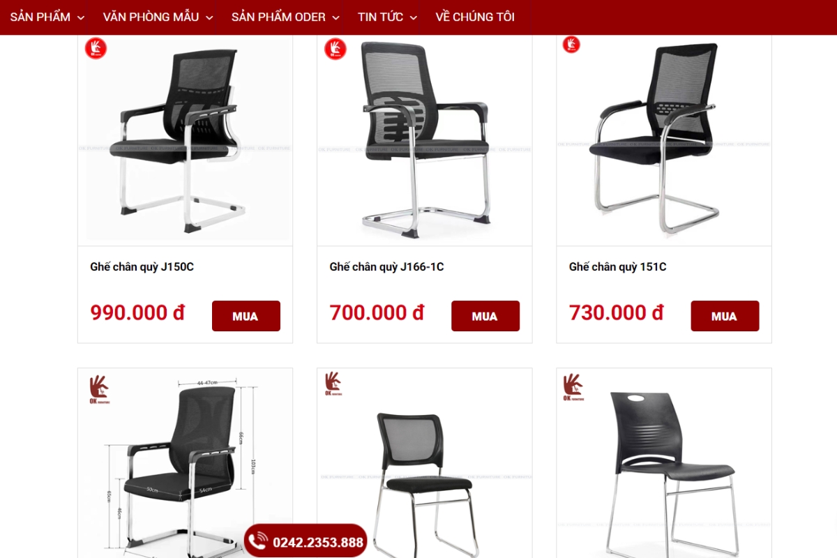 Ghế phòng họp tại OK Furniture