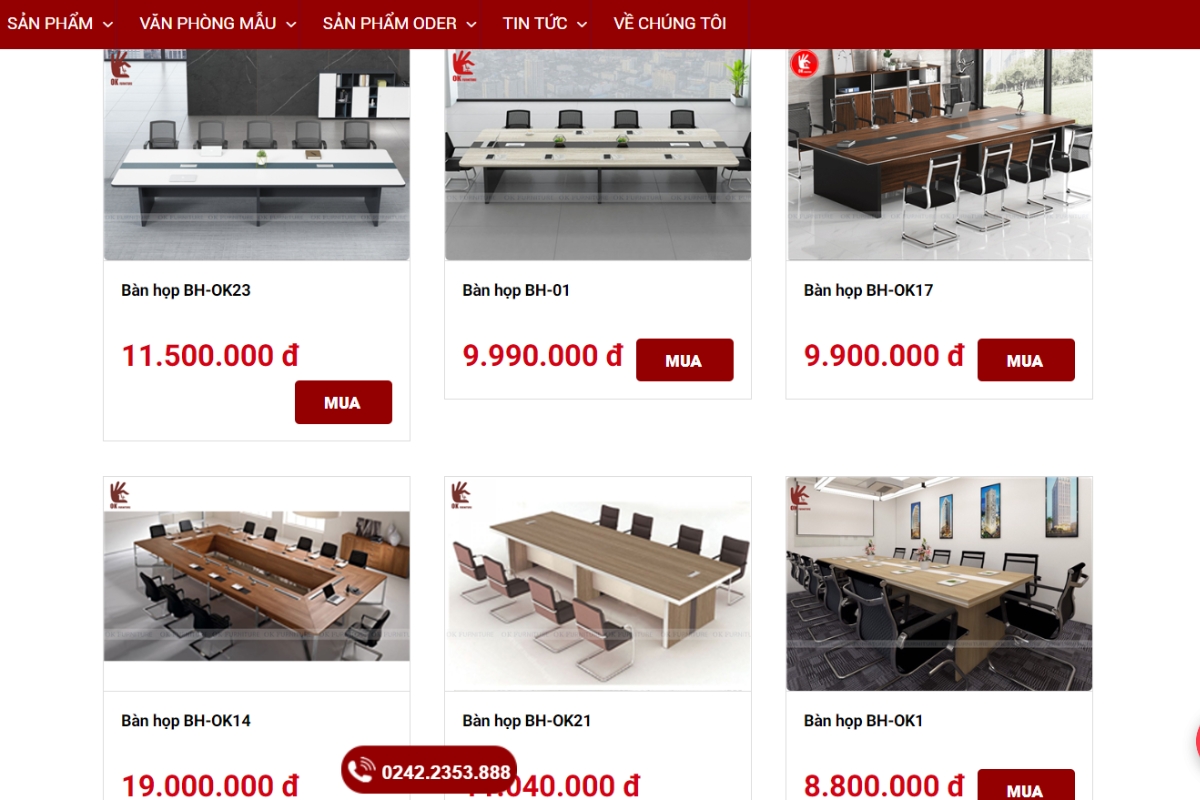 Bàn phòng họp tại OK Furniture