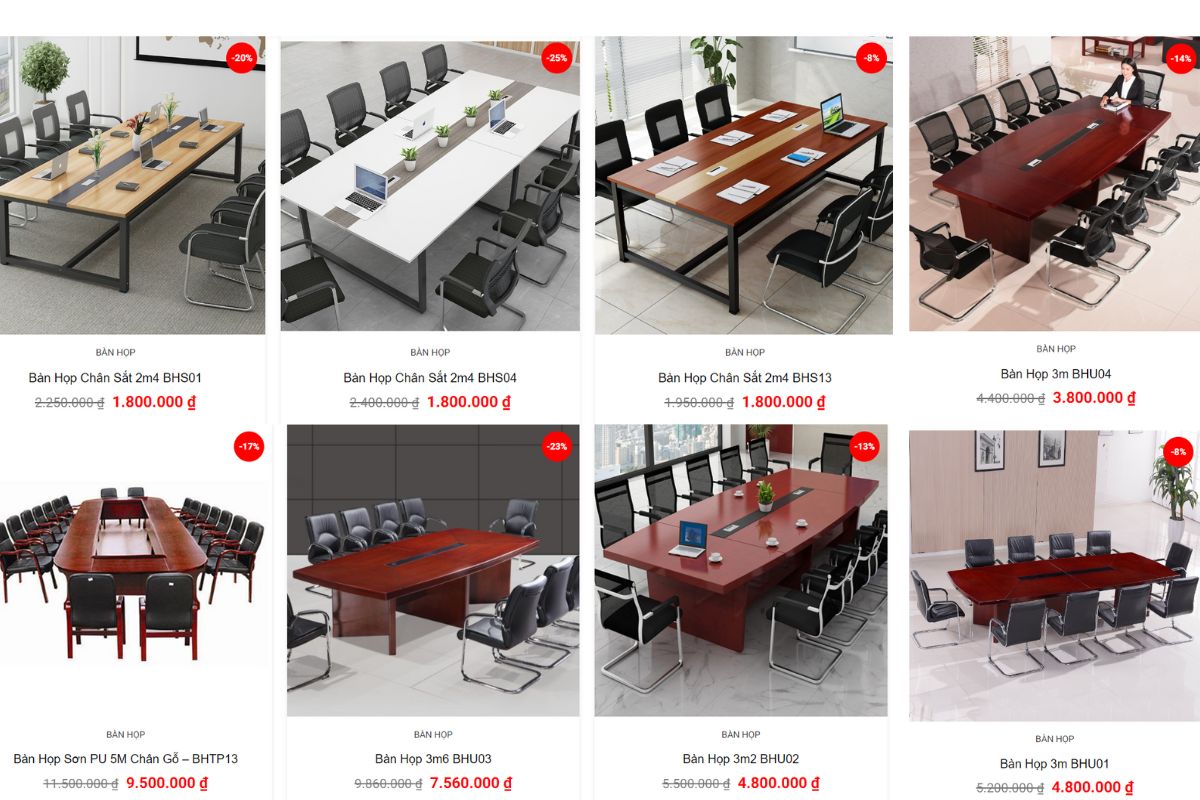 Bàn ghế phòng họp tại Nội thất Tuệ Phát