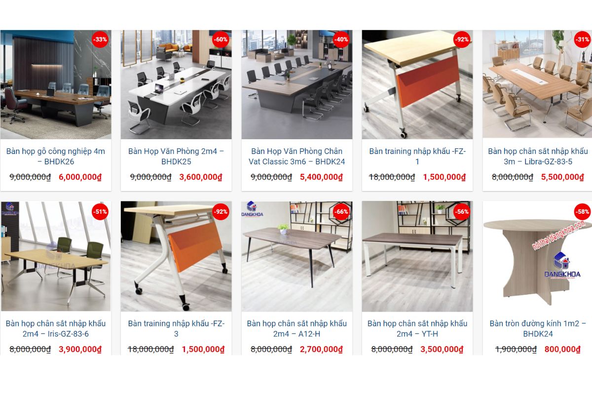 Bàn ghế phòng họp tại Nội thất Đăng Khoa