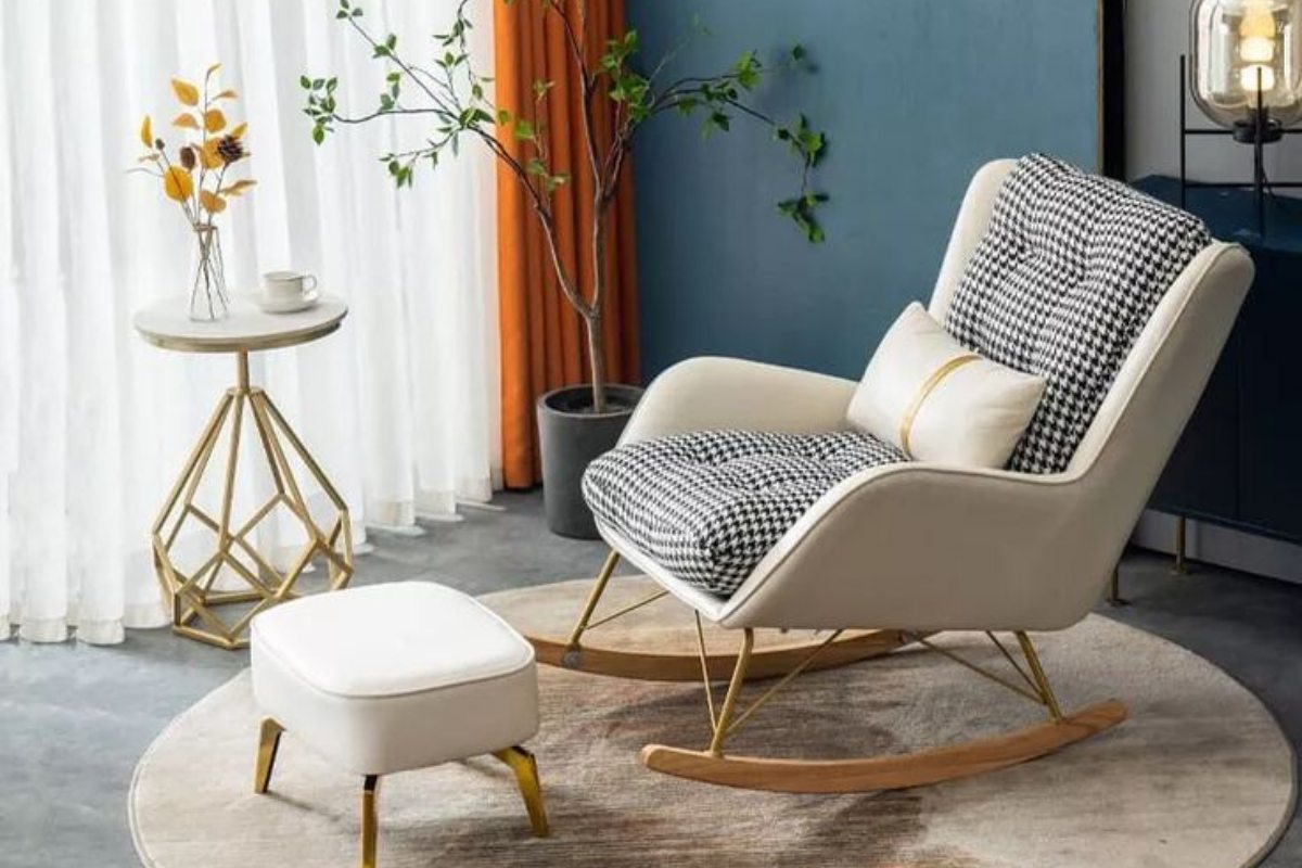 Ghế thư giãn bập bênh vải nỉ
