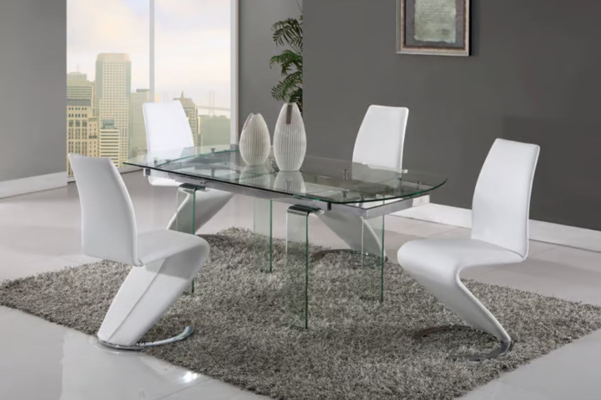Bàn họp bầu dục kính hiện đại