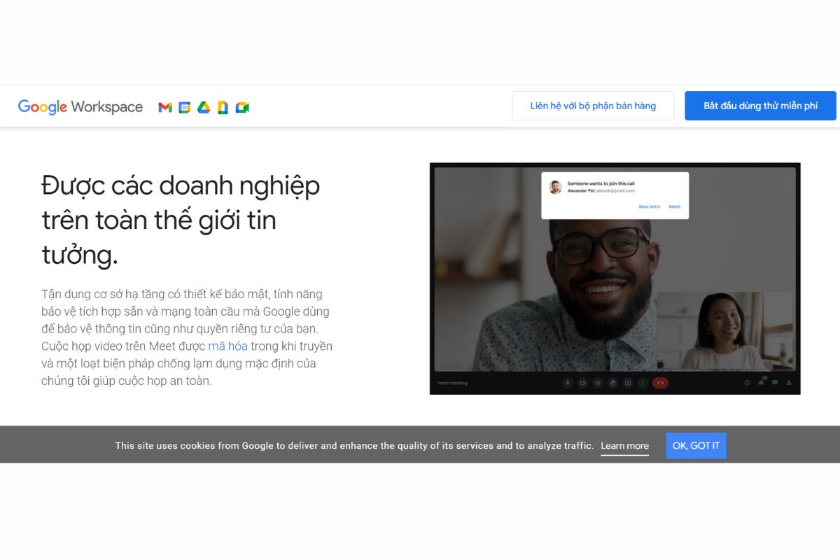 Google Meet - Nền tảng họp trực tuyến an toàn