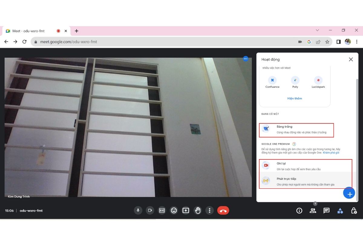 Bắt đầu chia sẻ trên Google Meet