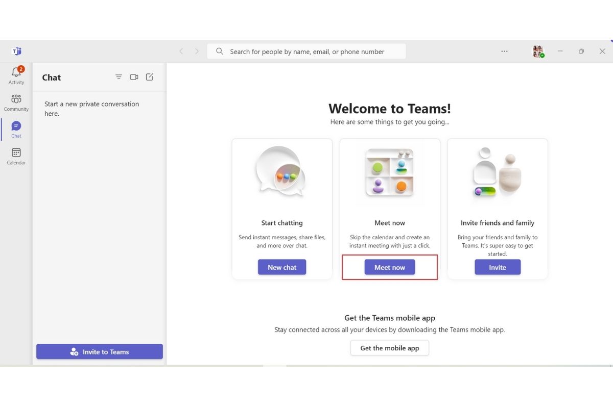 Tạo 1 cuộc họp mới trên Teams