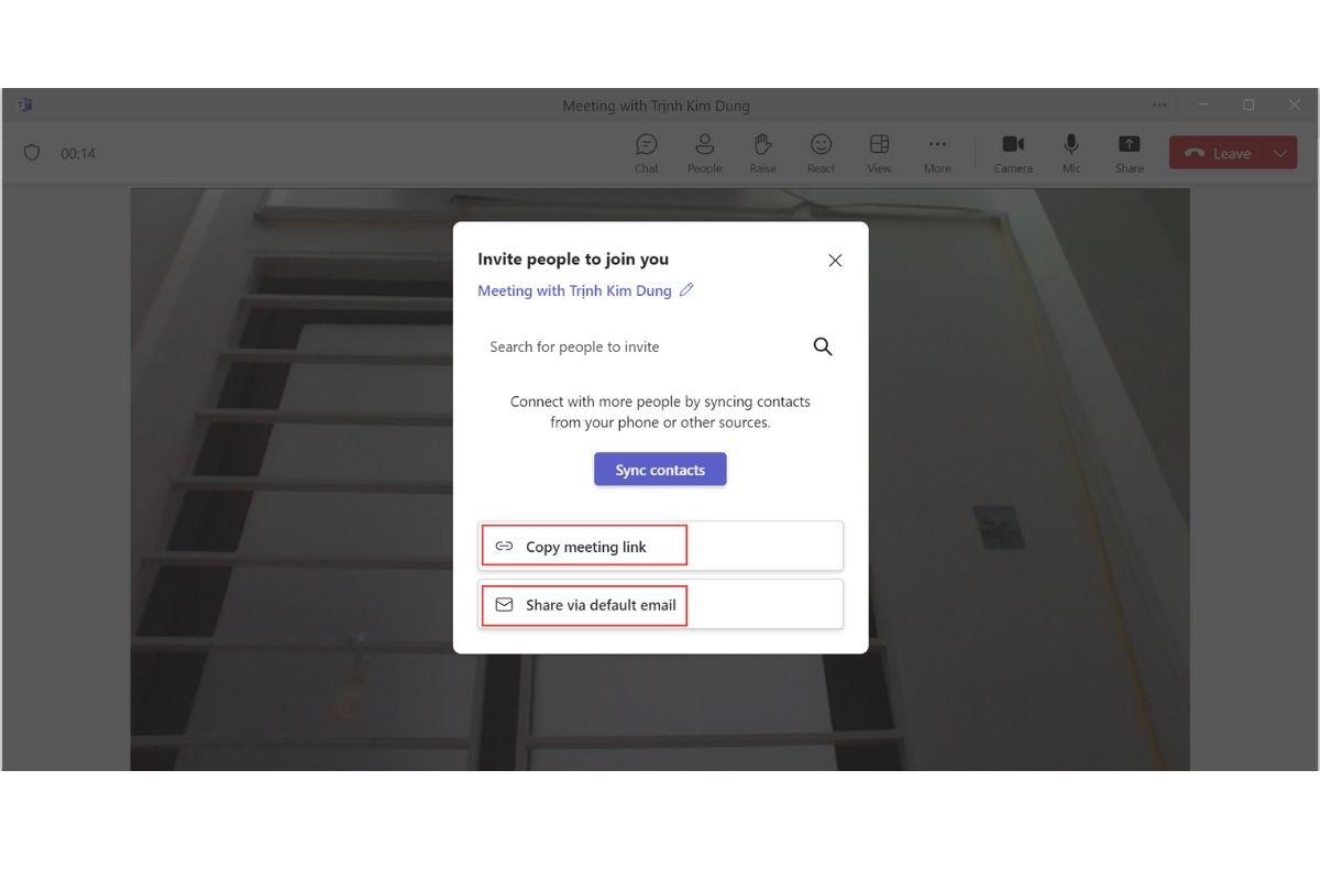 Mời người tham gia cuộc họp trên Microsoft Teams