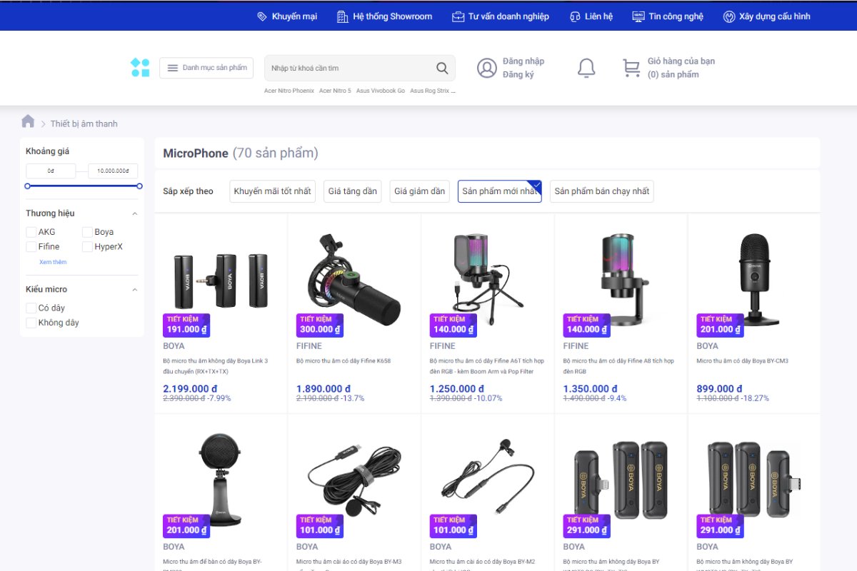 Phong Vũ cung cấp micro phòng họp