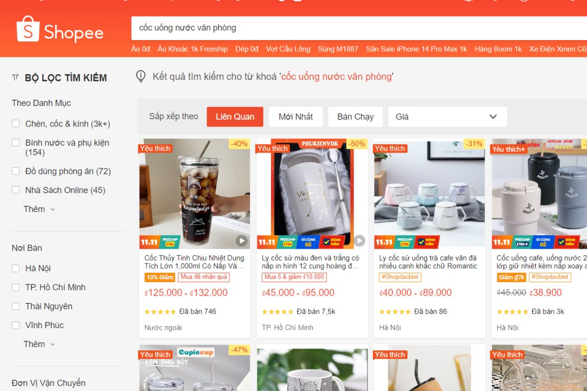 Địa chỉ mua cốc phòng họp uy tín